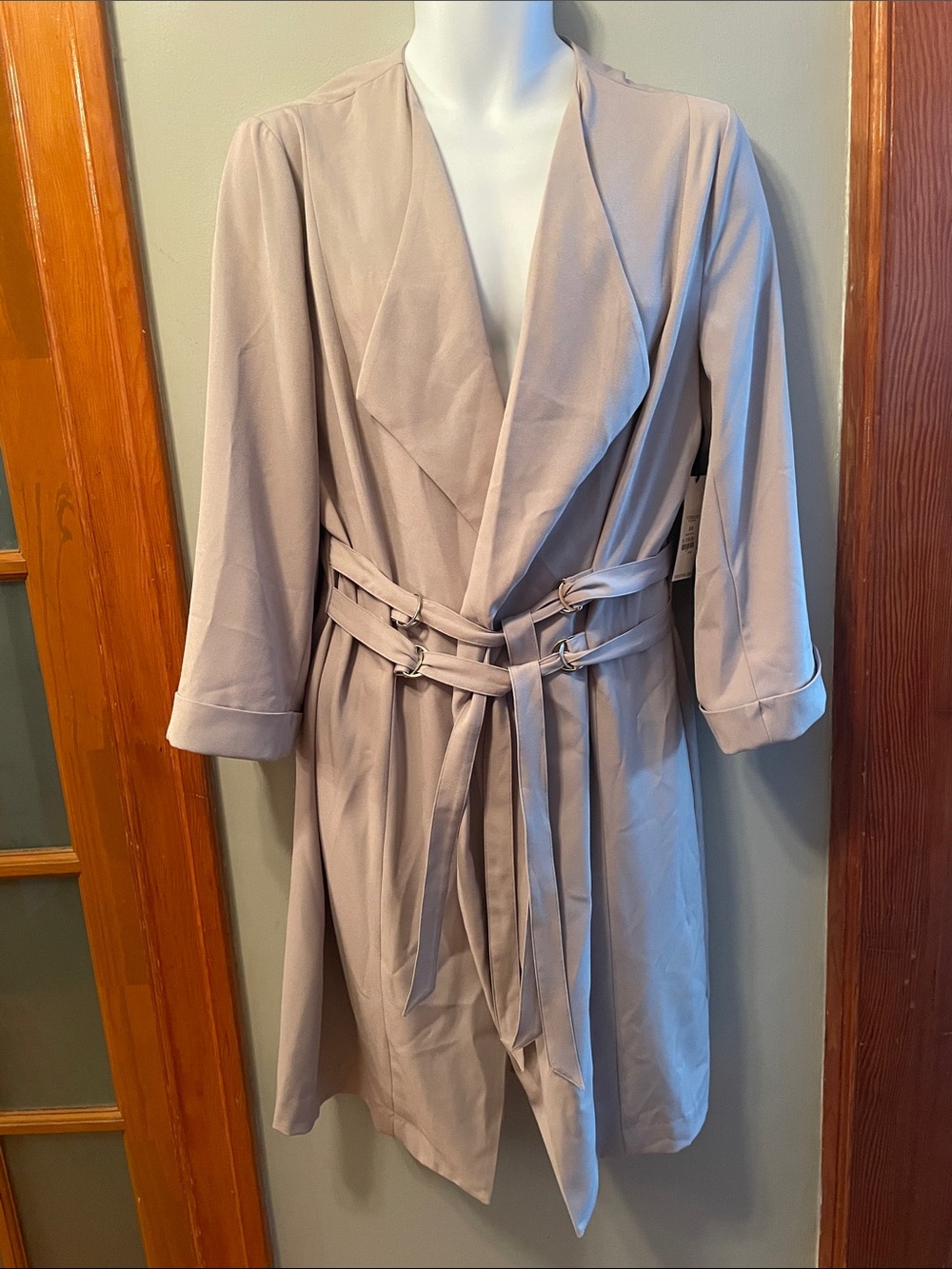 ⭐️NWT DEX Women's Wrap Belted Robe Jacket Coastal Urban Streetwear Casual Office
